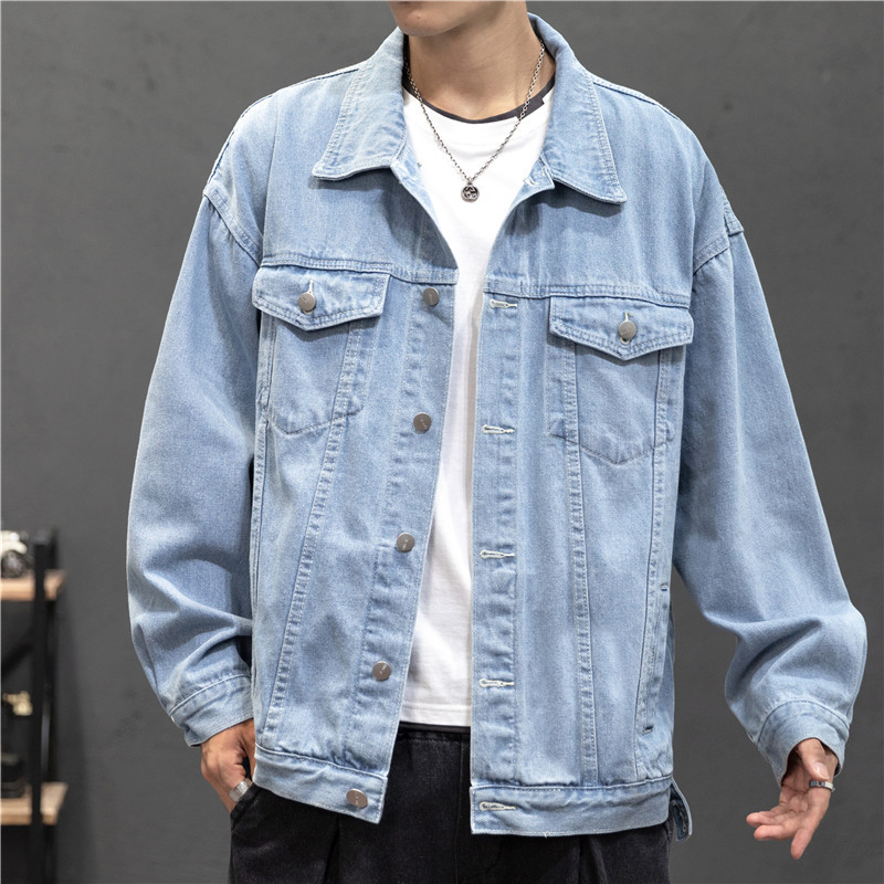 Mens Fashion Denim Jacket - Chaqueta vaquera Vintage para hombre, abrigos,