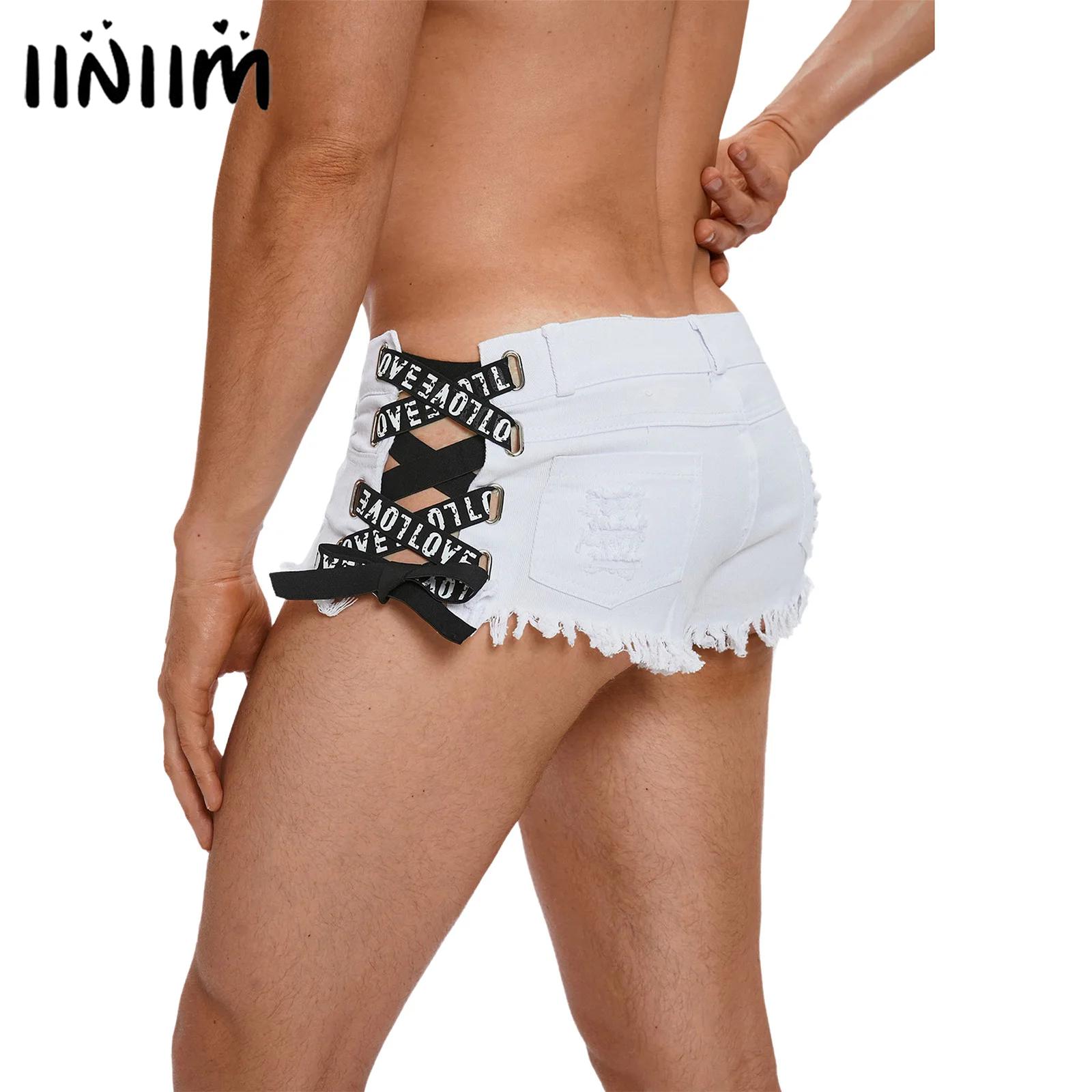 Skinny Jeans Ripped - Pantalones cortos de mezclilla para hombre,