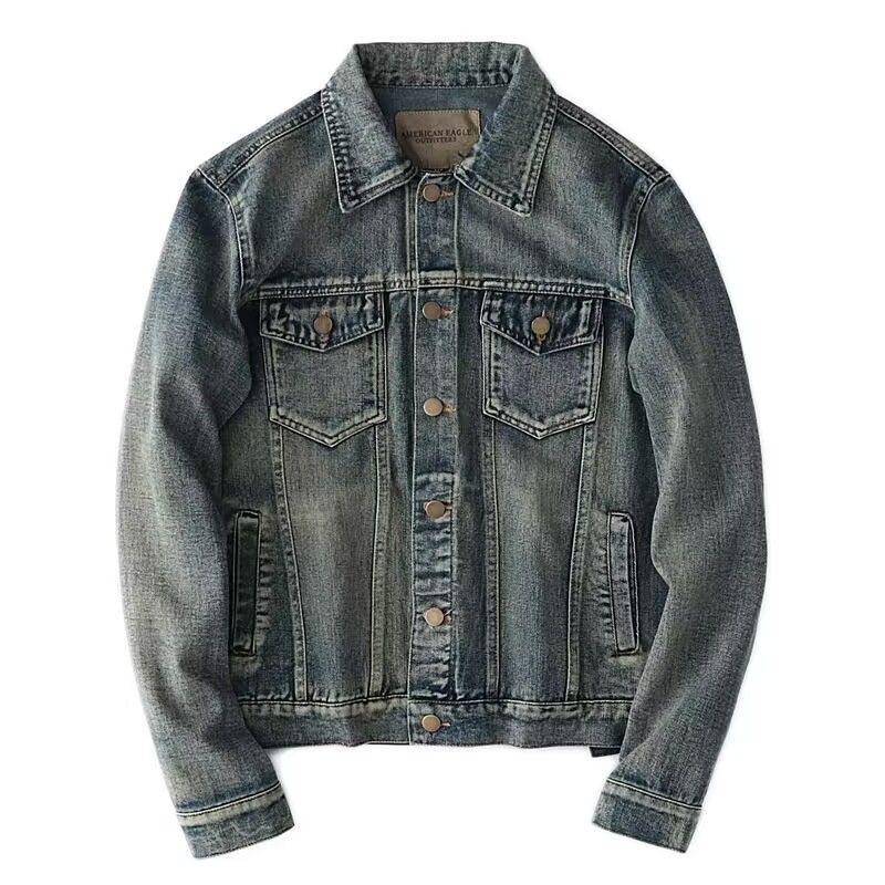 Mens Fashion Denim Jacket - Otoño y primavera nueva moda Color