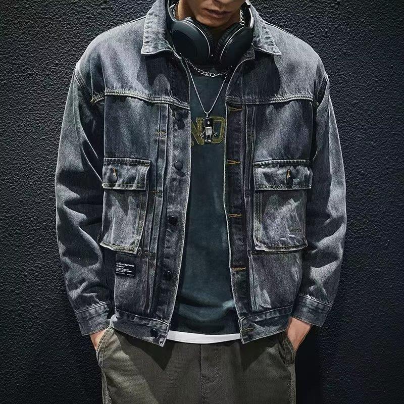 Mens Fashion Denim Jacket - Chaqueta vaquera de alta calidad para
