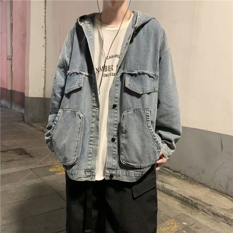 Mens Fashion Denim Jacket - Ropa lisa para hombre, chaquetas vaqueras