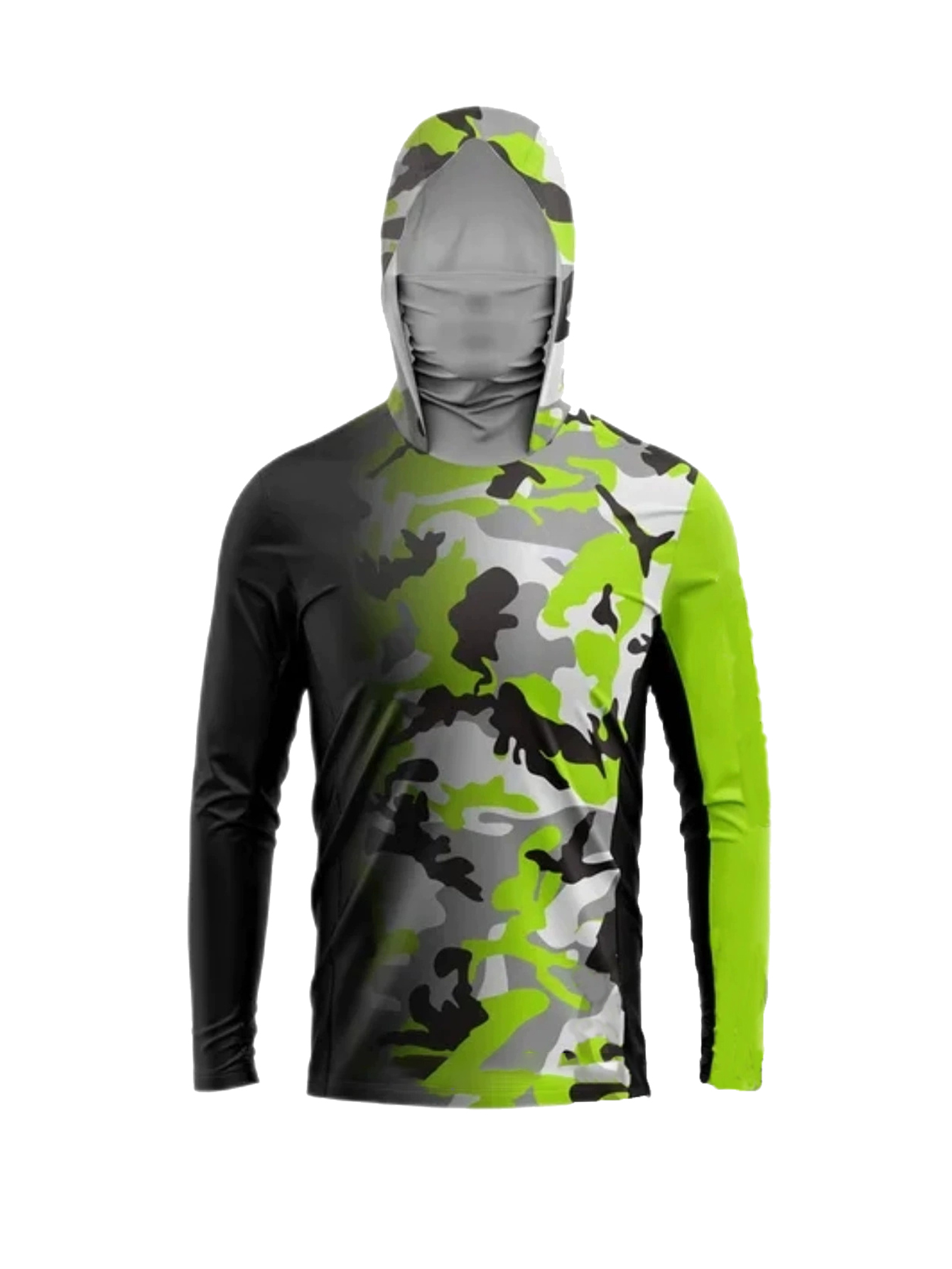 Military Shirt Men - Camiseta de Pesca con Capucha y