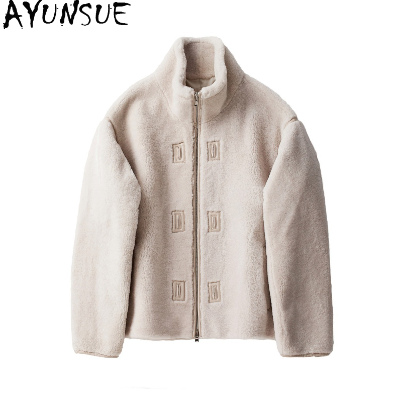 Mens Fashion Winter 2025 - AYUNSUE chaqueta de piel de oveja
