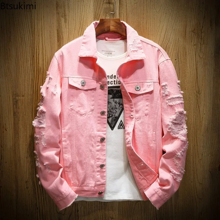 Mens Fashion Denim Jacket - Nueva Chaqueta de Mezclilla para Hombre