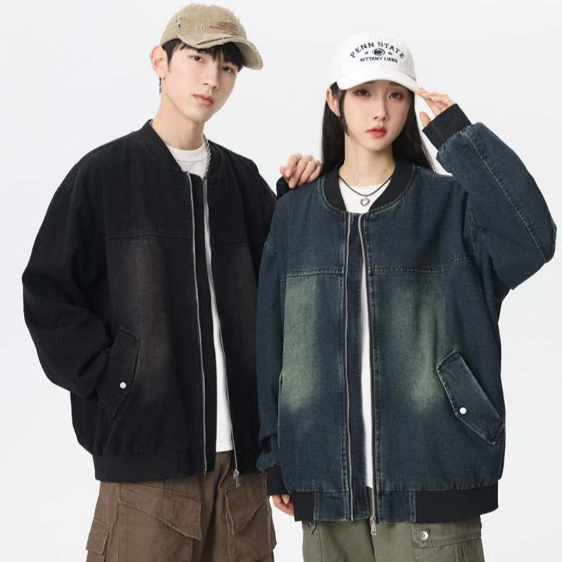 Mens Fashion Denim Jacket - Chaqueta deportiva de primavera y otoño,