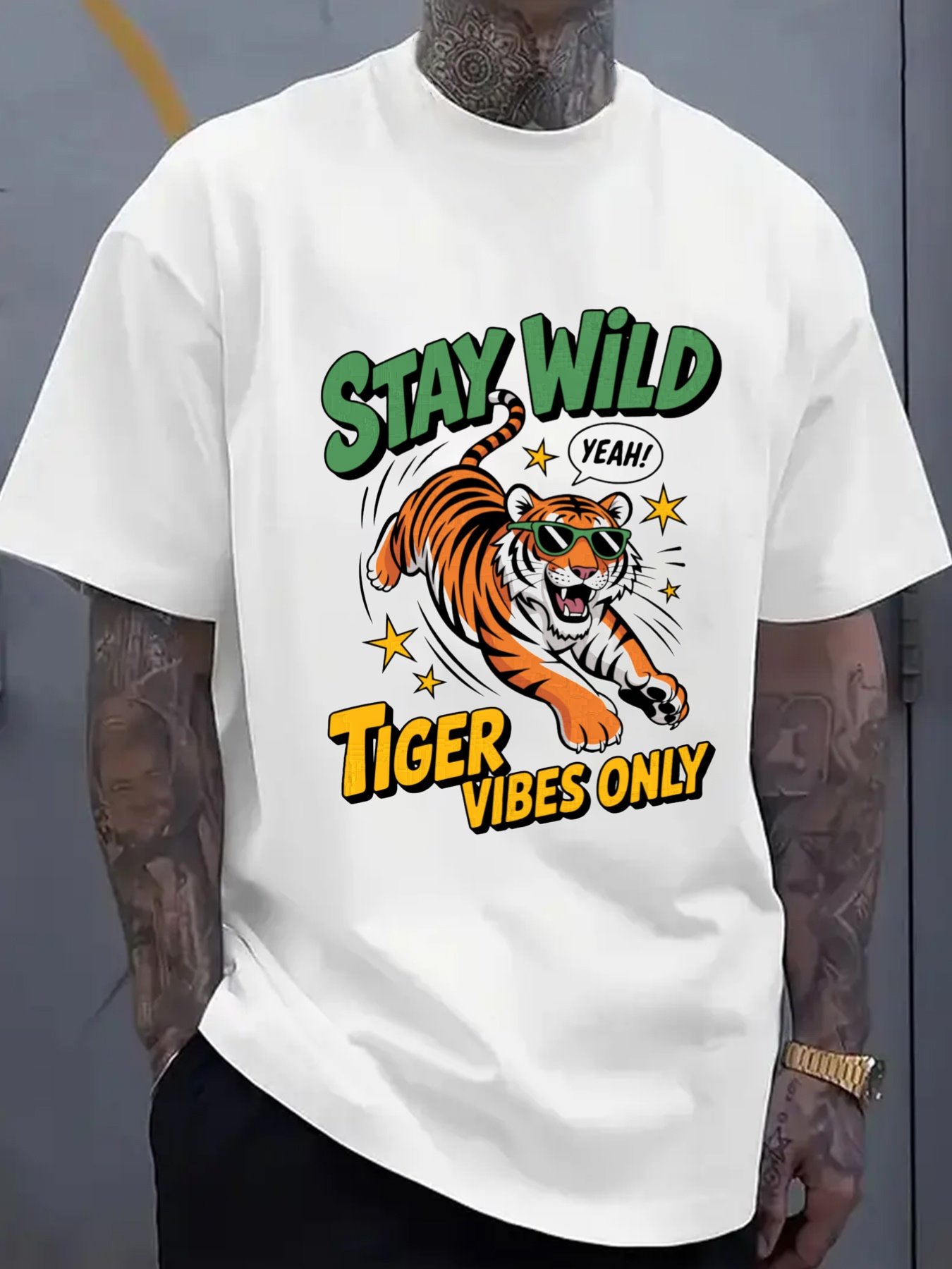 Men'S Fashion Looks 2026 - Camiseta de hombre estilo Wild Tiger,