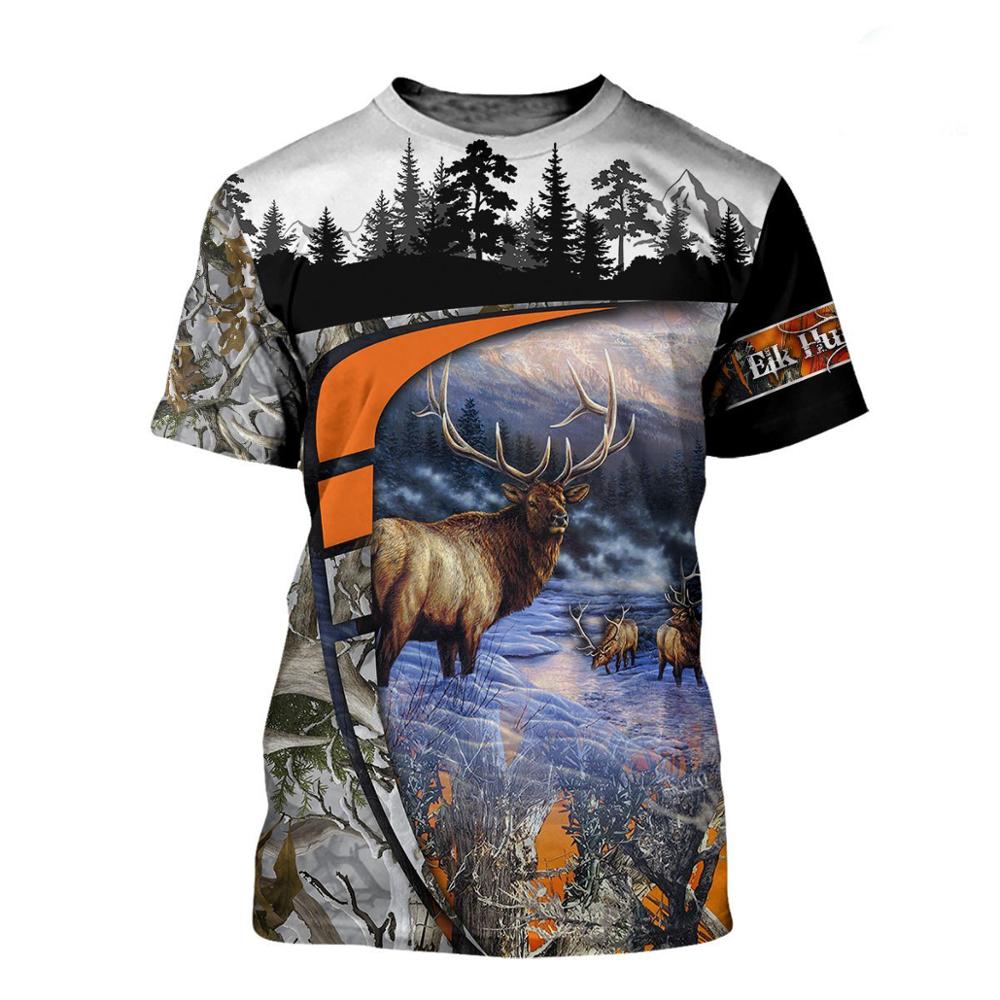 Men'S Fashion Lk - Camiseta con estampado 3D de ciervo