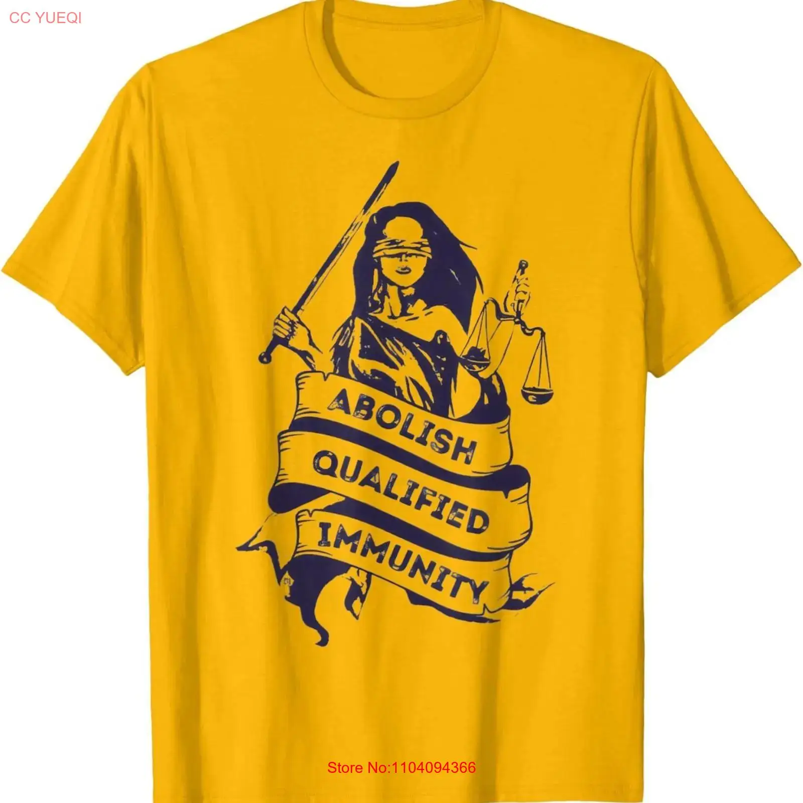 Men'S Fashion Everyday - Camiseta Abolish Qualified Immunity vintage, estilo