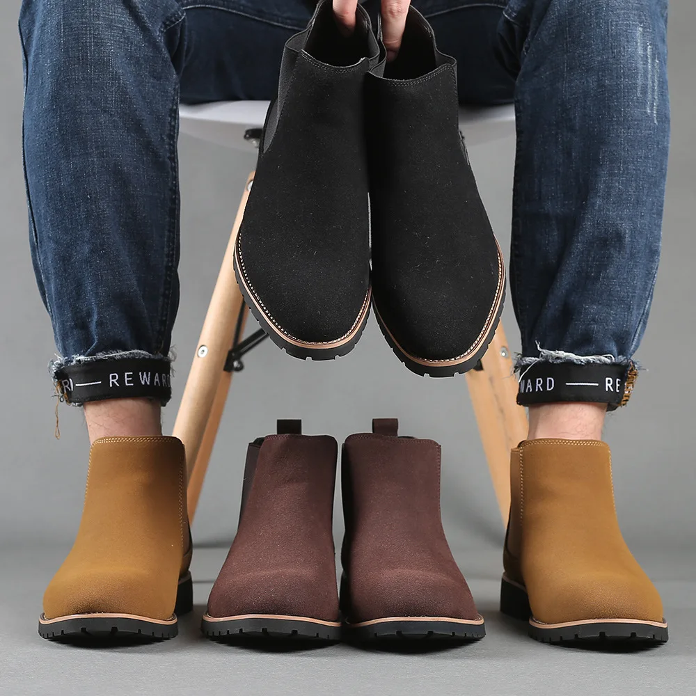 Mens Fashion Winter 2025 - Botas de tobillo para hombre, botas