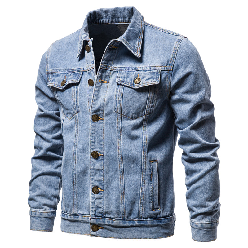 Mens Fashion Denim Jacket - 2025 otoño hombres chaquetas de mezclilla