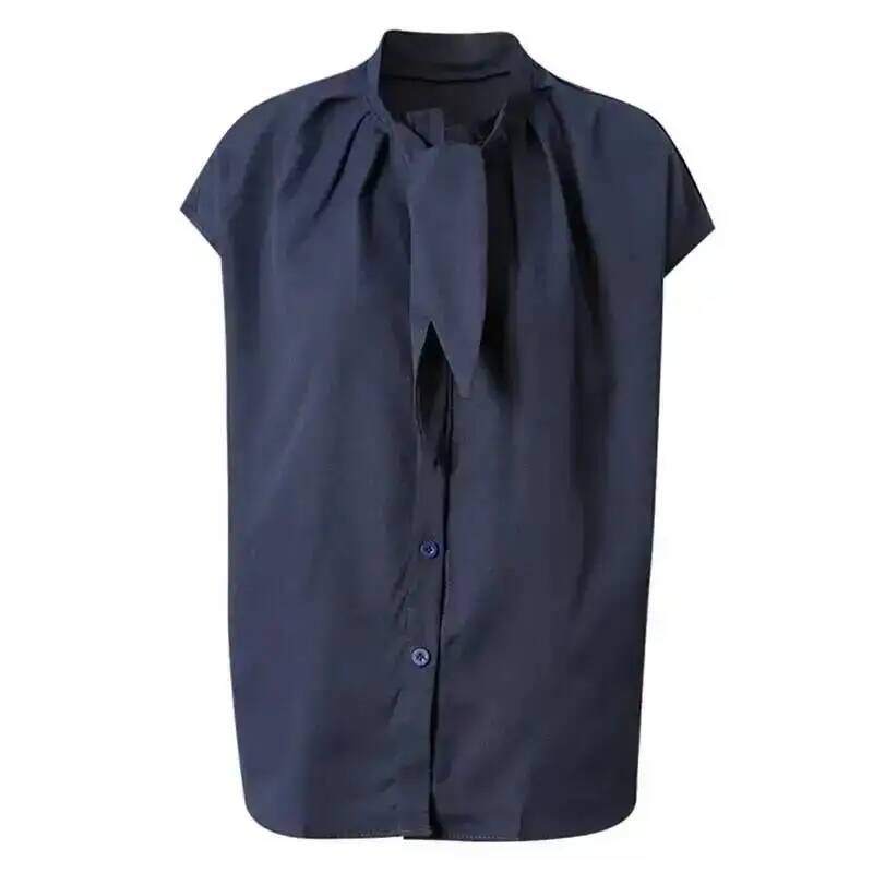 Men'S Fashion X - Blusa Elegante Delgada Azul Marino para