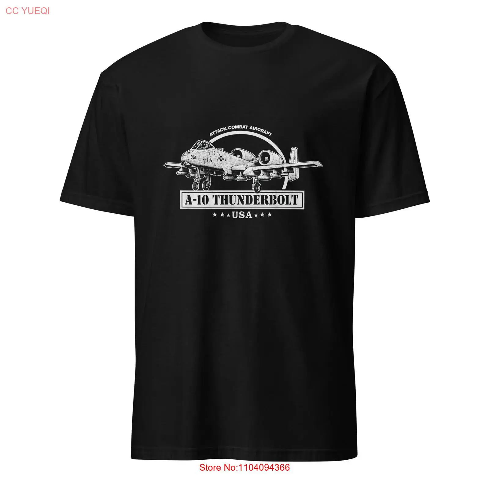 Military Shirt Men - Camiseta A 10 Thunderbolt USA, diseño