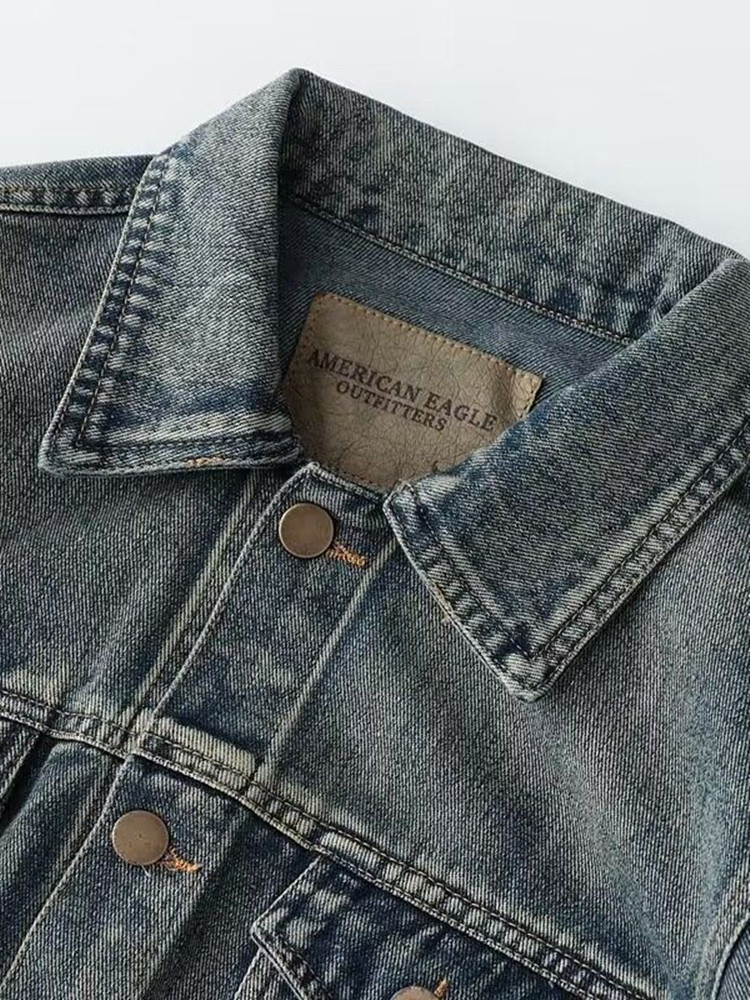 Otoño y primavera nueva moda C - Mens Fashion Denim Jacket reseña y precio