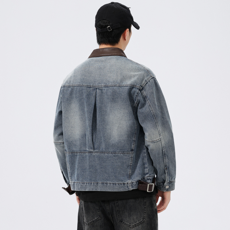 Chaqueta vaquera de hombre con - Mens Fashion Denim Jacket reseña y precio