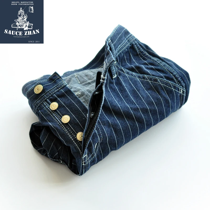 Saucezhan Jeans a Rayas para H - Skinny Jeans Ripped reseña y precio
