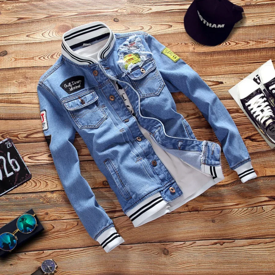 Nuevo 2026 chaquetas vaqueras  - Mens Fashion Denim Jacket reseña y precio