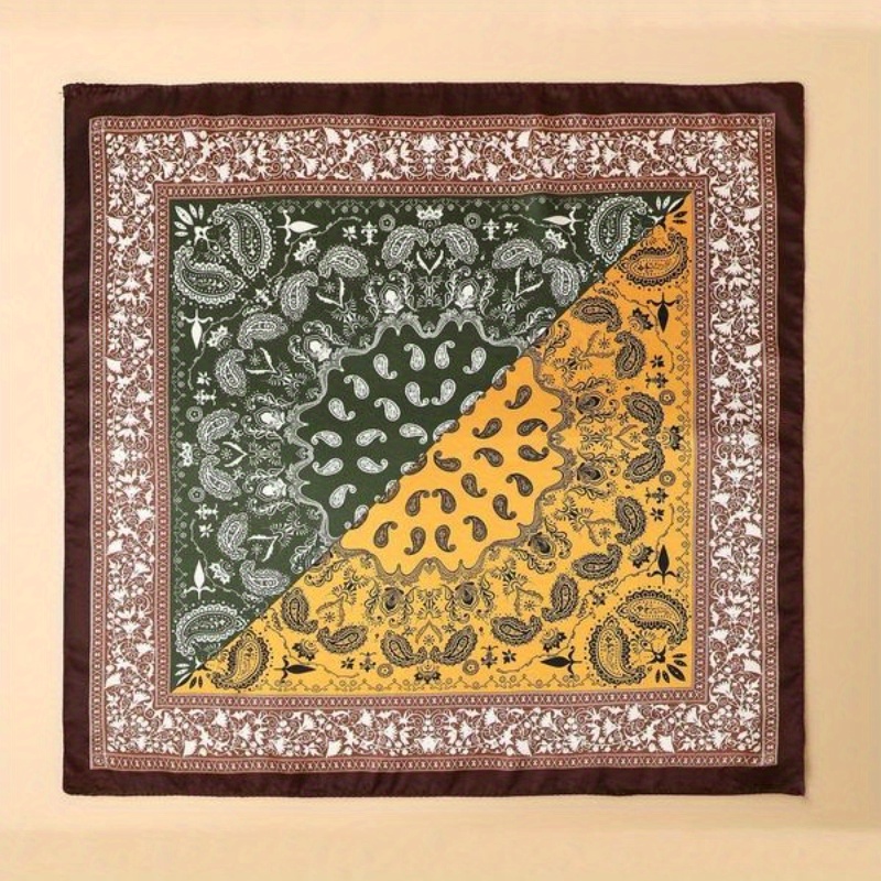 Envoltura cuadrada con estampa - Men'S Fashion Head Scarf reseña y precio
