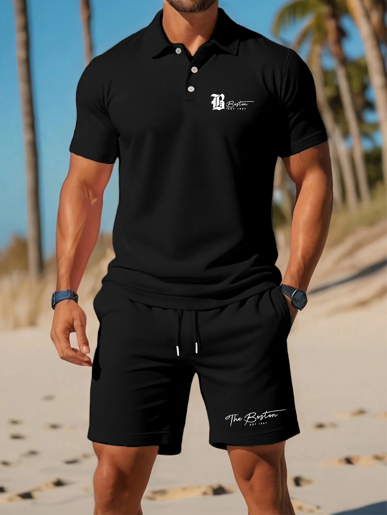 Conjunto de camisa Polo para h - Men'S Fashion Designer reseña y precio