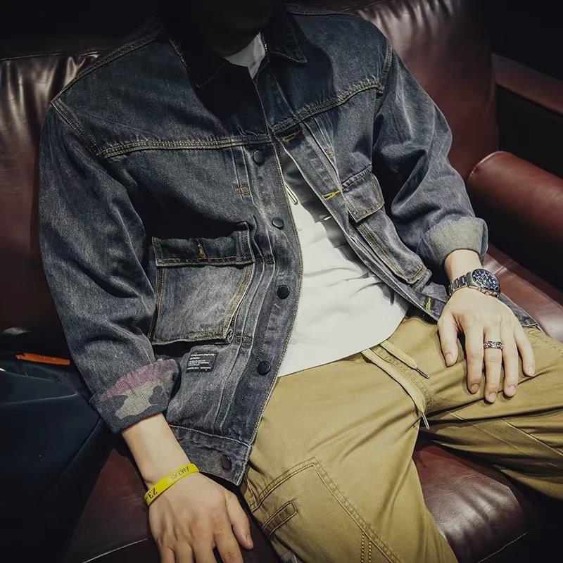 Chaqueta vaquera de alta calid - Mens Fashion Denim Jacket reseña y precio