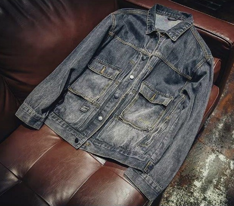 Chaqueta vaquera de alta calid - Mens Fashion Denim Jacket reseña y precio