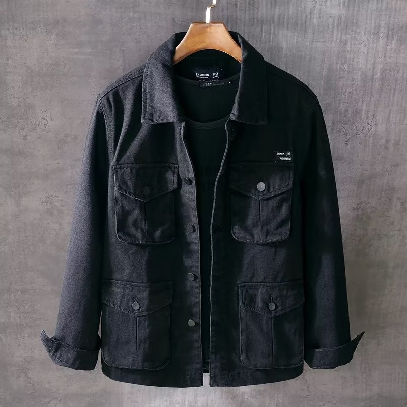 Chaqueta holgada informal para - Mens Fashion Denim Jacket reseña y precio