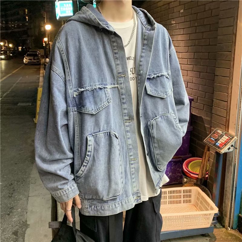 Ropa lisa para hombre, chaquet - Mens Fashion Denim Jacket reseña y precio