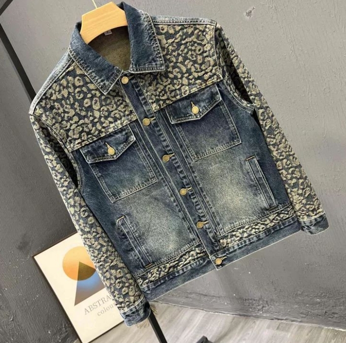 Chaqueta de Mezclilla Estilo C - Mens Fashion Denim Jacket reseña y precio