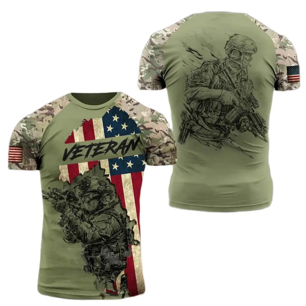 Camiseta con estampado militar - Military Shirt Men reseña y precio