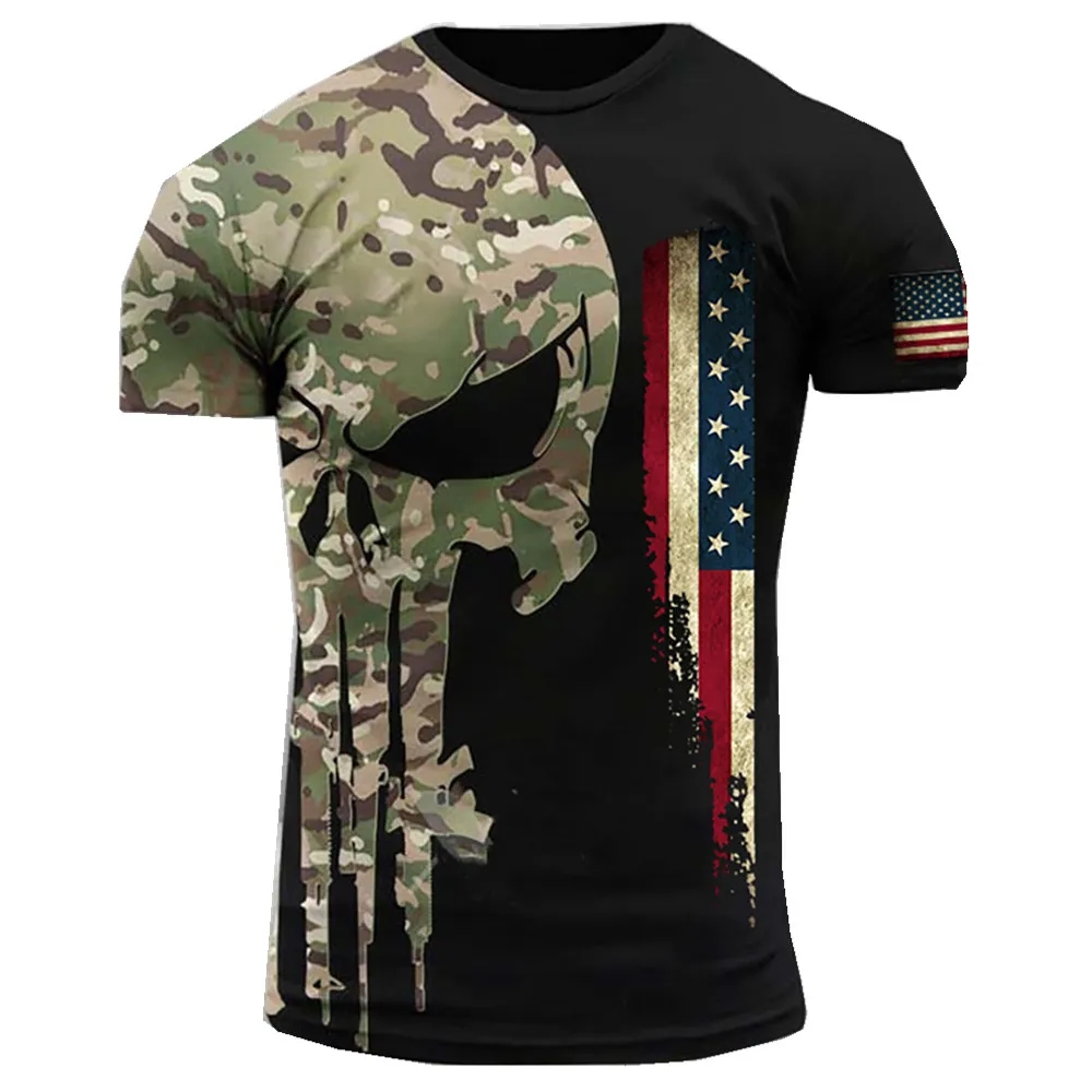 Camiseta con estampado militar - Military Shirt Men reseña y precio