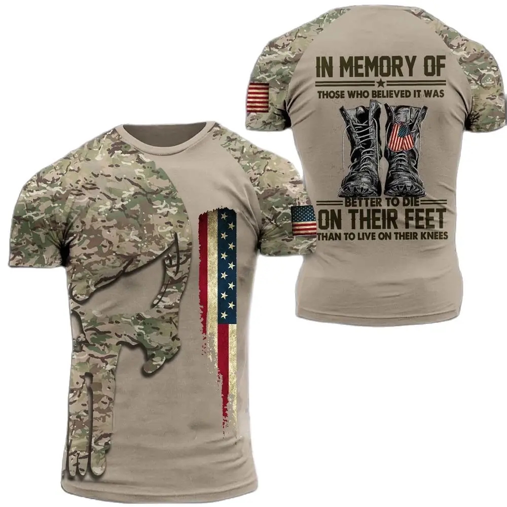 Camiseta con estampado militar - Military Shirt Men reseña y precio