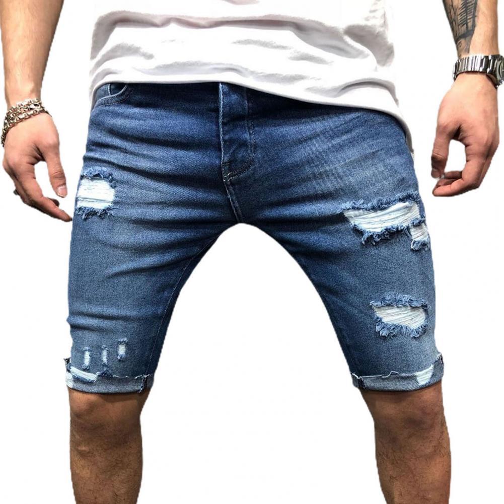 Los hombres Jeans cortos panta - Skinny Jeans Ripped reseña y precio
