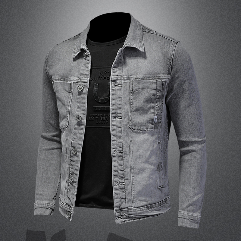 Chaqueta vaquera de algodón pa - Mens Fashion Denim Jacket reseña y precio