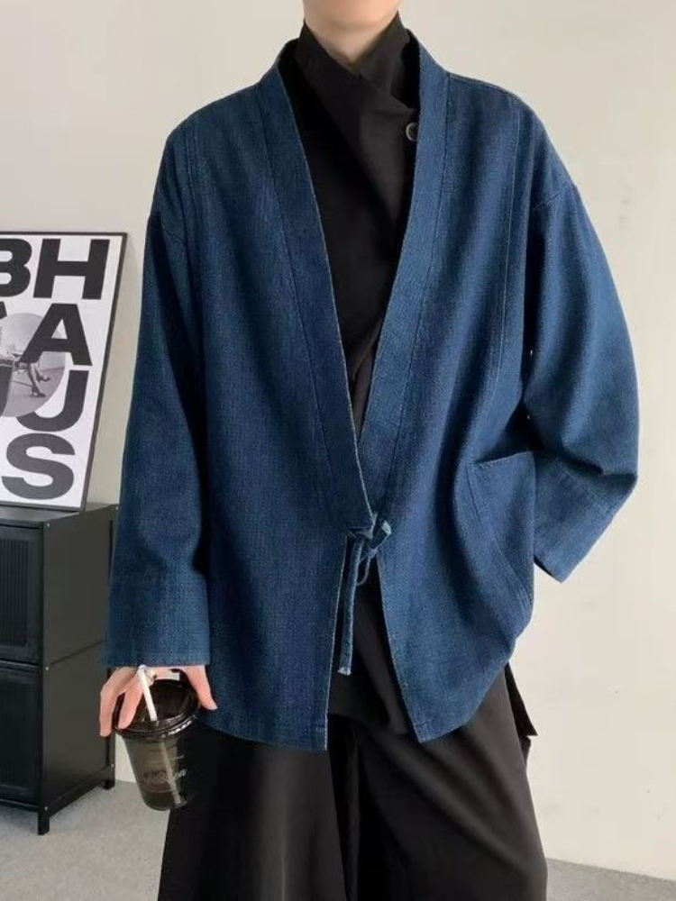 Abrigo vaquero de estilo japon - Mens Fashion Denim Jacket reseña y precio