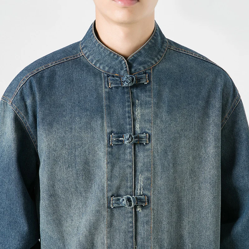 Chaqueta de Mezclilla Estilo C - Mens Fashion Denim Jacket reseña y precio