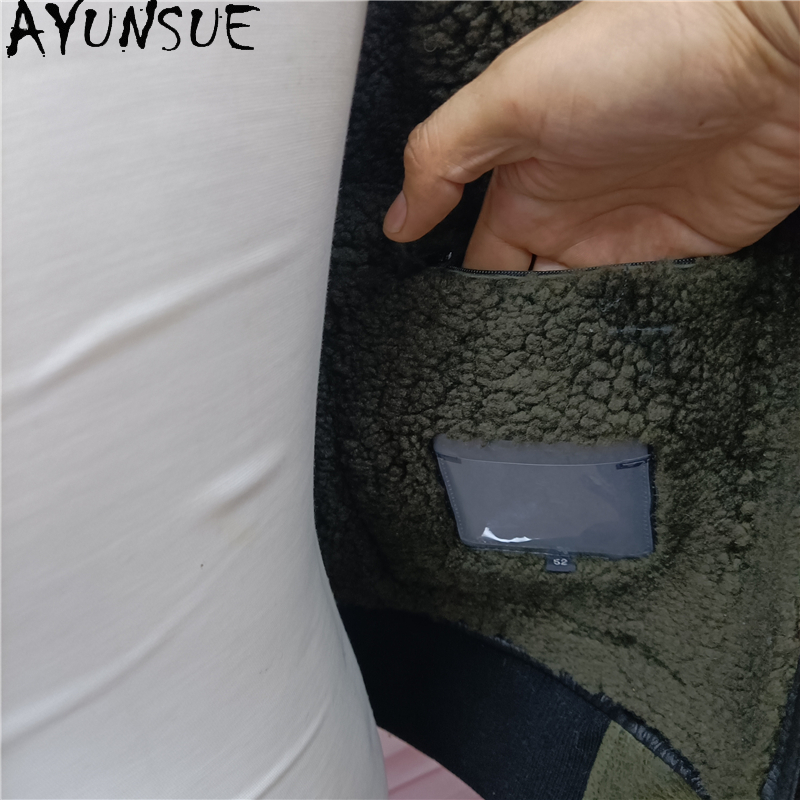 AYUNSUE abrigo de piel Natural - Mens Fashion Winter 2025 reseña y precio
