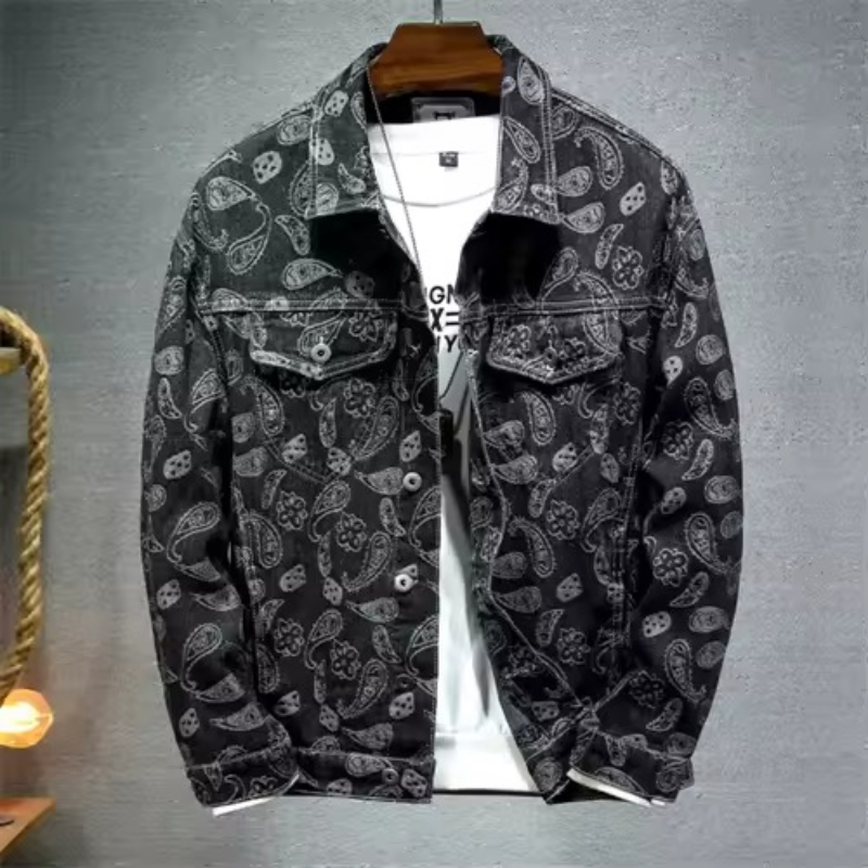 Nuevo Chaqueta vaquera con est - Mens Fashion Denim Jacket reseña y precio