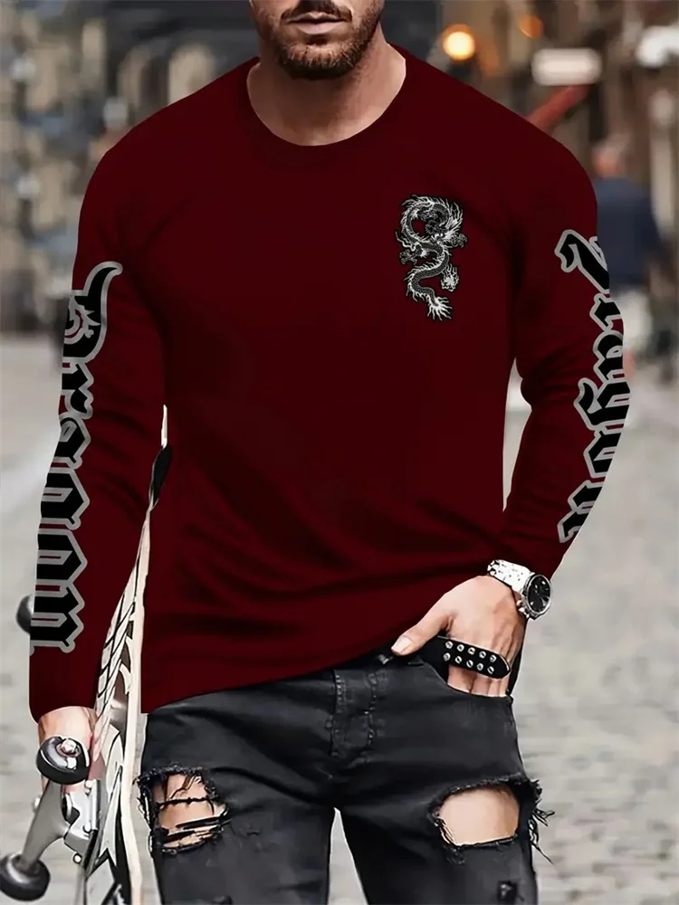 Camiseta de manga larga con cu - Men'S Fashion Everyday reseña y precio
