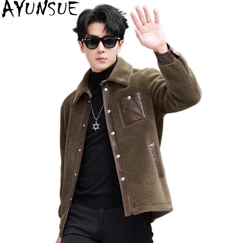 AYUNSUE 100% abrigo de lana pa - Mens Fashion Winter 2025 reseña y precio