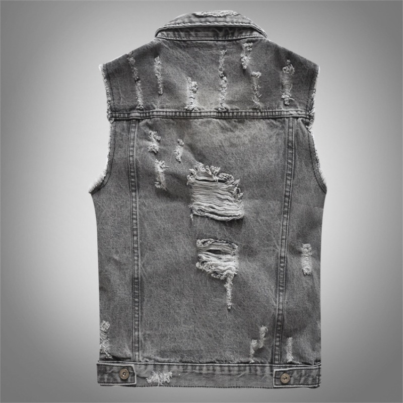 Nuevos Chalecos Vaqueros Retro - Mens Fashion Denim Jacket reseña y precio