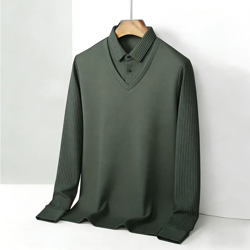 Blusa de dos piezas falsa con  - Mens Fashion Top reseña y precio