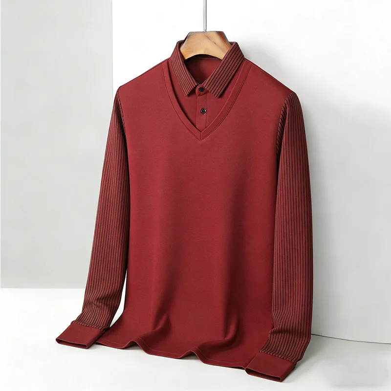Blusa de dos piezas falsa con  - Mens Fashion Top reseña y precio