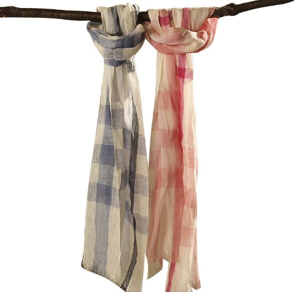 100% de lino a cuadros con bor - Men'S Fashion Head Scarf reseña y precio