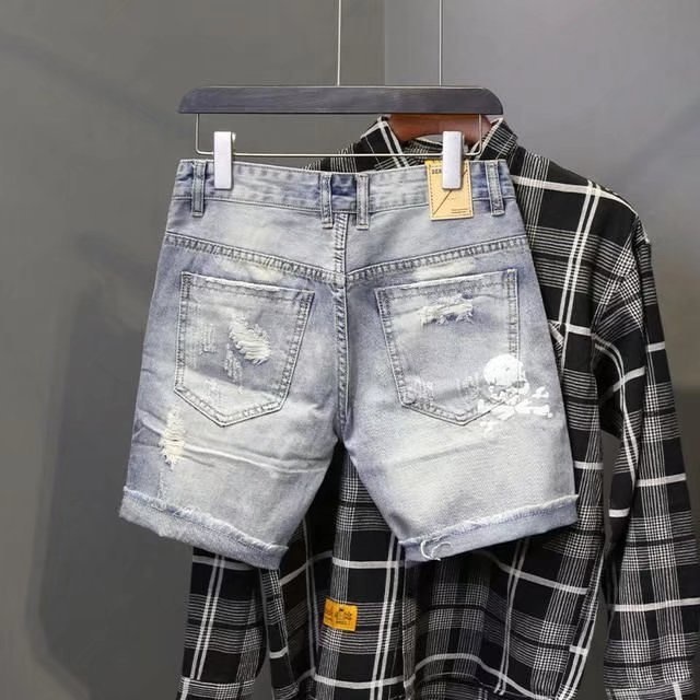 Pantalones vaqueros cortos ras - Men'S Fashion Overalls reseña y precio