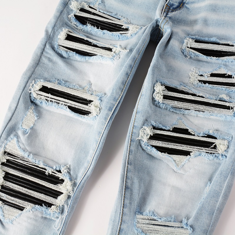 Pantalones vaqueros de motocic - Skinny Jeans Ripped reseña y precio