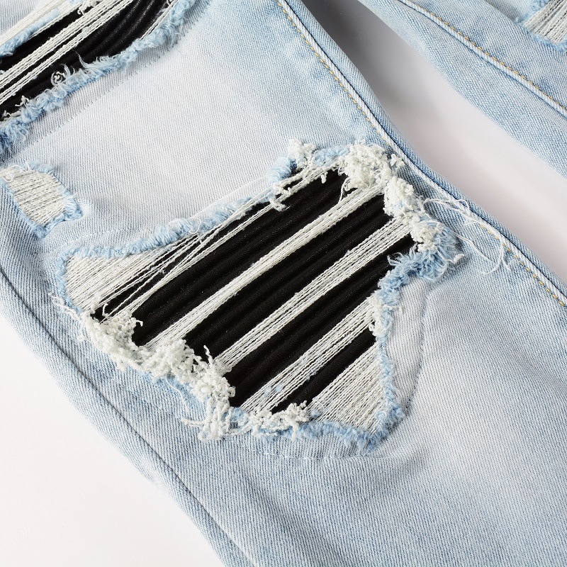 Pantalones vaqueros de motocic - Skinny Jeans Ripped reseña y precio